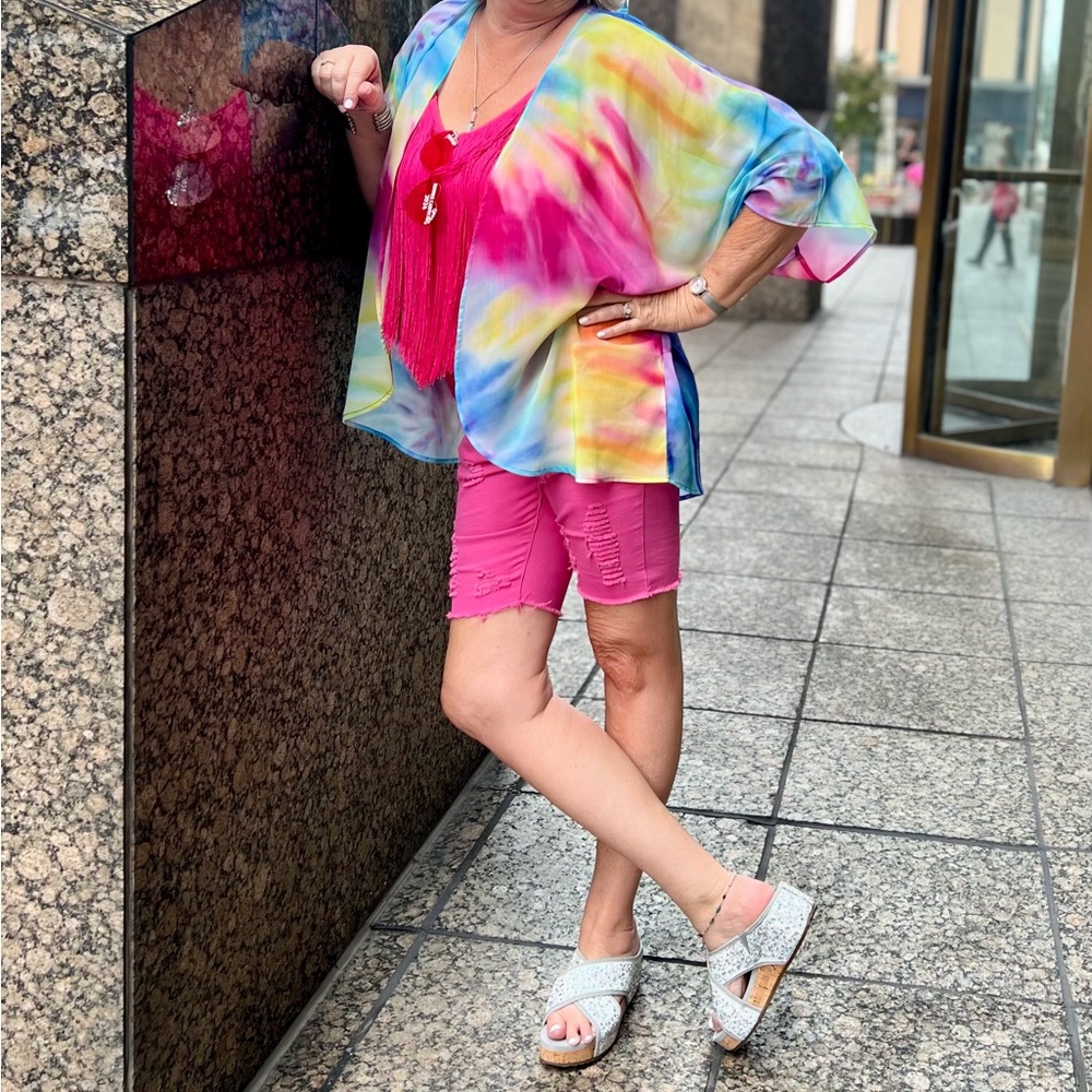 Color Swirl Kimono Size Large